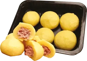 Bramborové knedlíky plněné uzeným masem